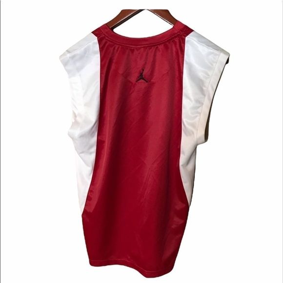 Jordan Jersey Tank RN# 61917 CA# 18702 Red and white basketball jersey revolve - Picture 2 of 6